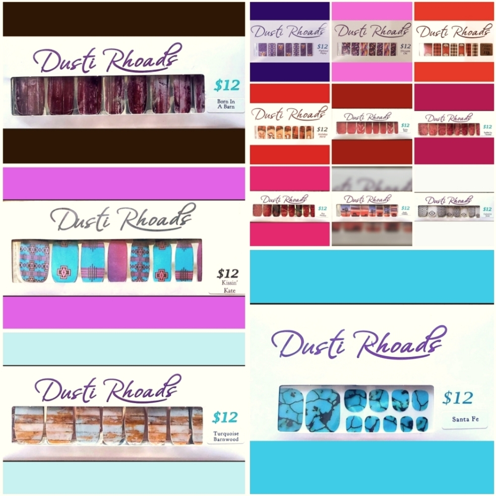 Hold for LetsMake Dusti Rhoads Consultant Lot of 21 nail polish strip sets
